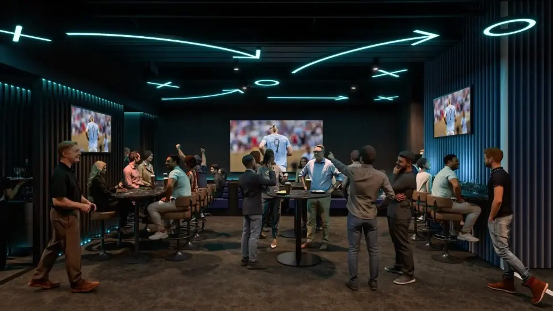 A computer rendering of a corporate away day at Medlock Square